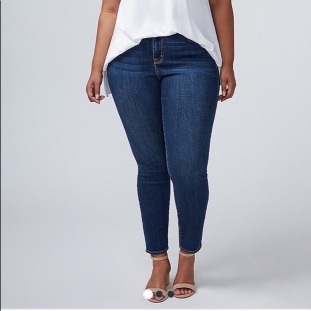 Lane Bryant Mid Rise Magic Waistband Skinny Jeans